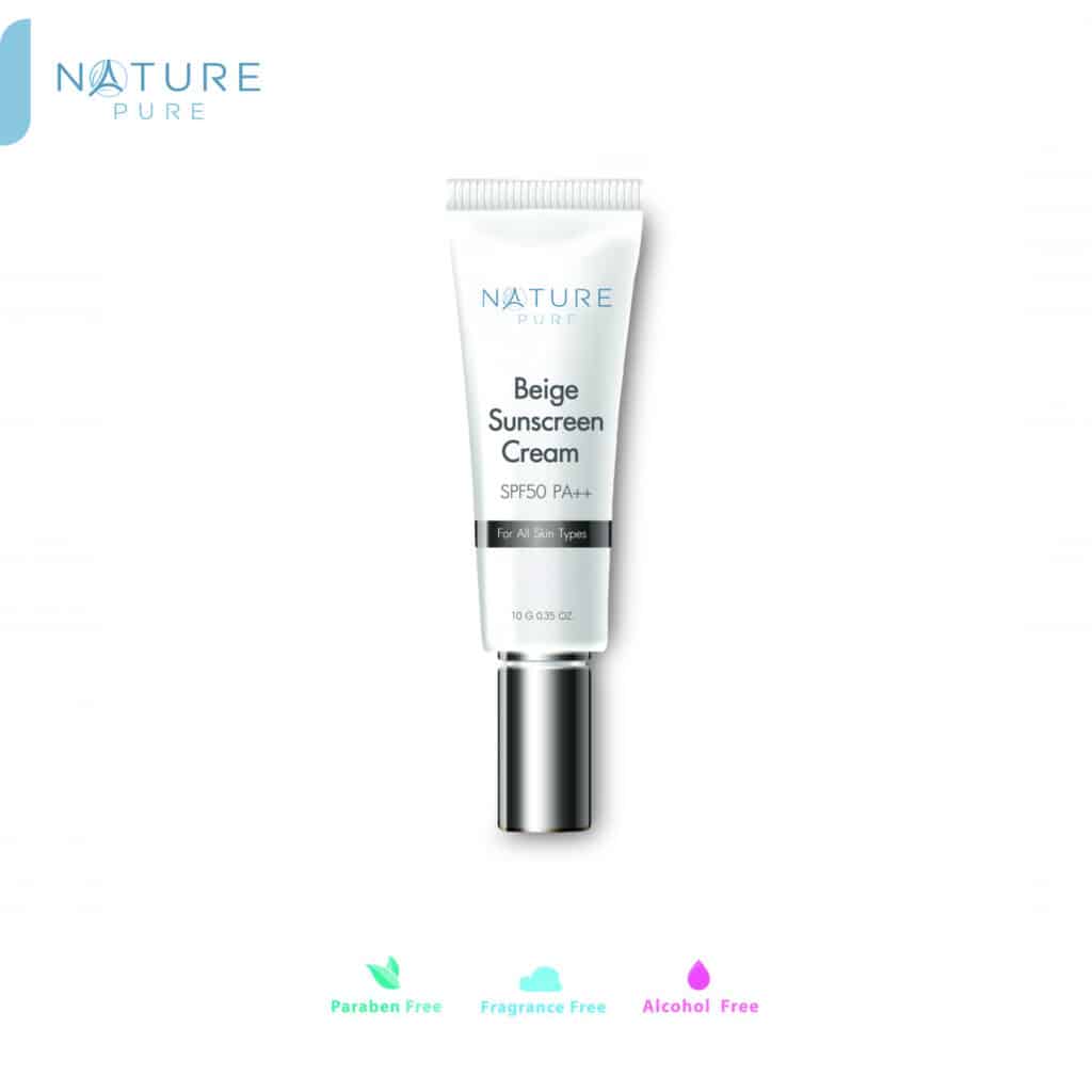 Beige Sunscreen Cream SPF50 PA++ (สำหรับทุกสภาพผิว)